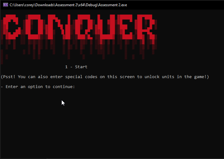 Conquer: My Text-Based Game