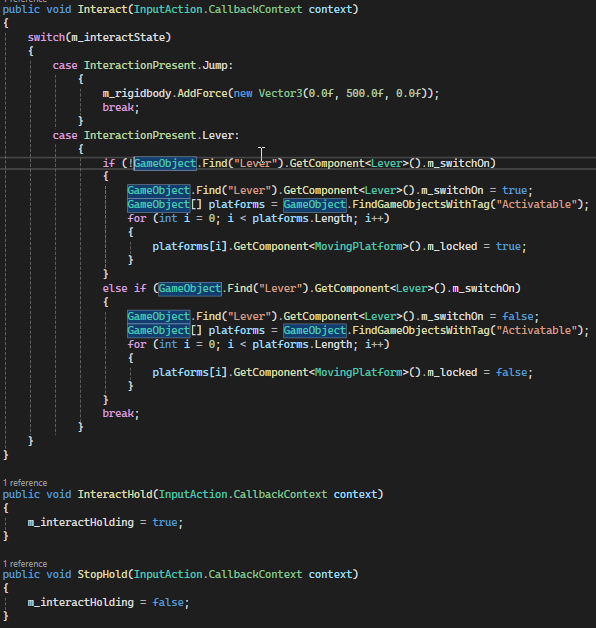 Movement Code Snippet