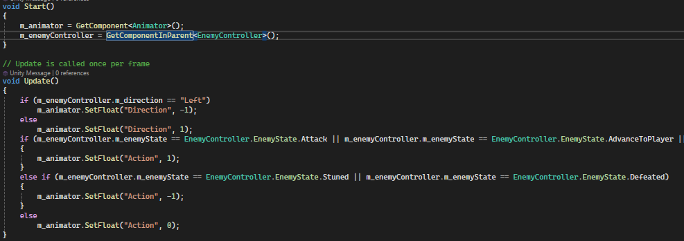 Enemy Animation Code Snippet