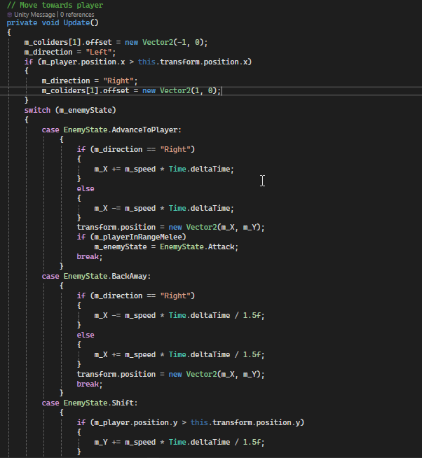 Enemy Movement Code Snippet